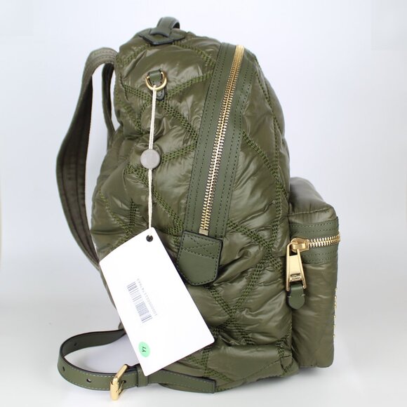 NWT MOSCHINO Studded Quilted Logo Backpack, Studded Bag for Travel School Chic main image 12